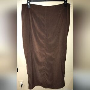 Chandler Hill full length dark brown skirt; size 16
